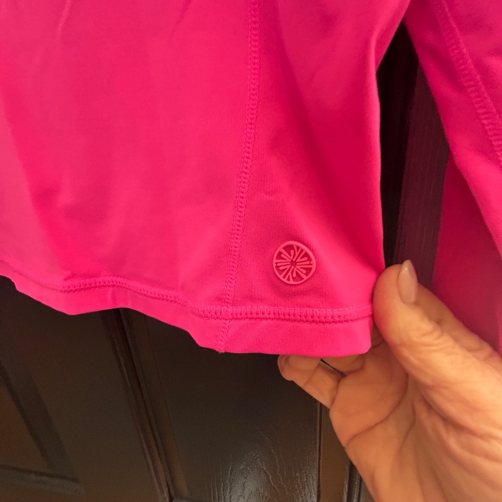 Lilly Pulitzer Justine Bright Pink Quarter Zip Active Pullover - Picture 6 of 9